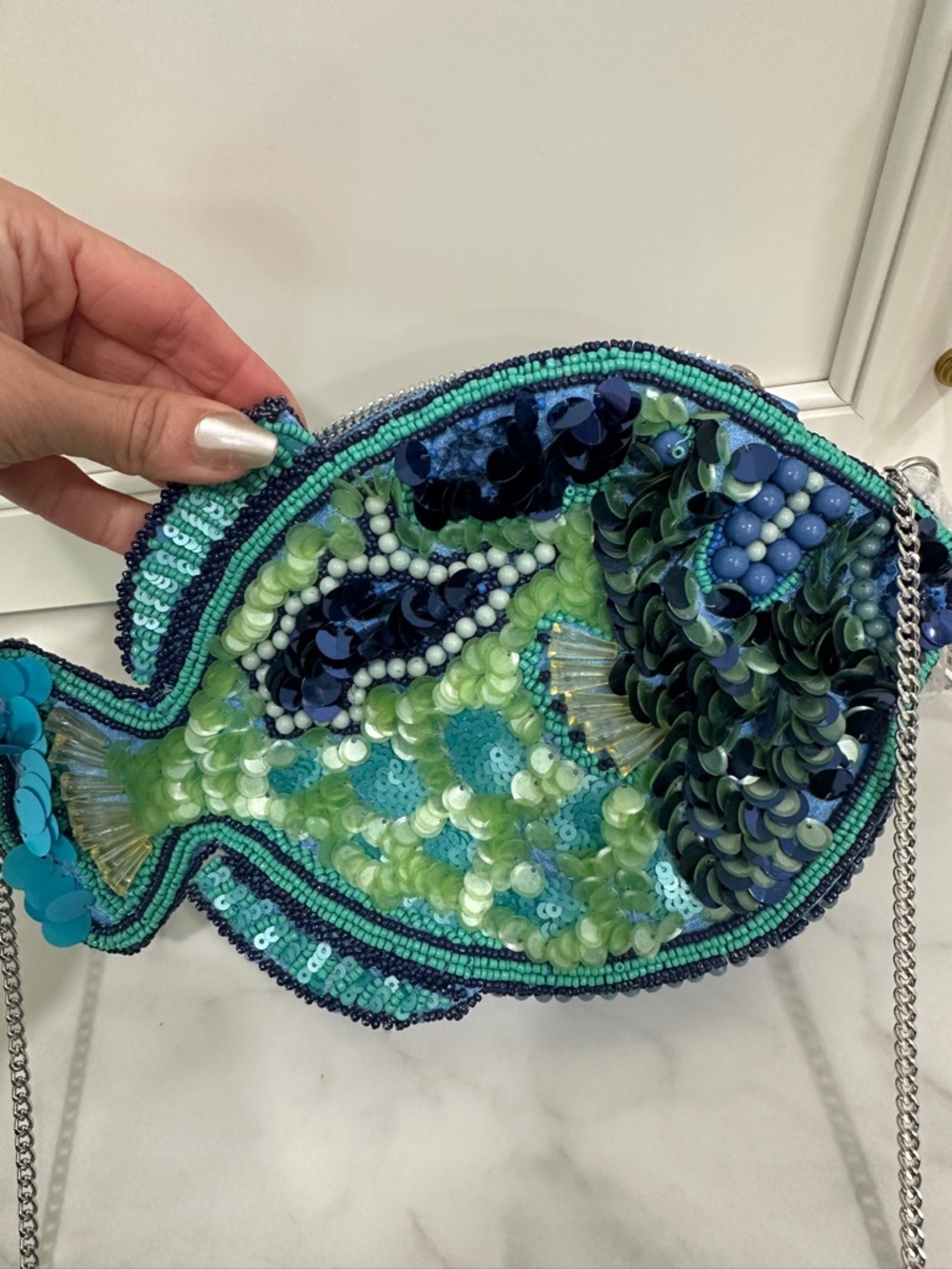 Made in India viral Beaded Fish Bag